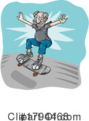 Skateboarding Clipart #1794468 by Domenico Condello