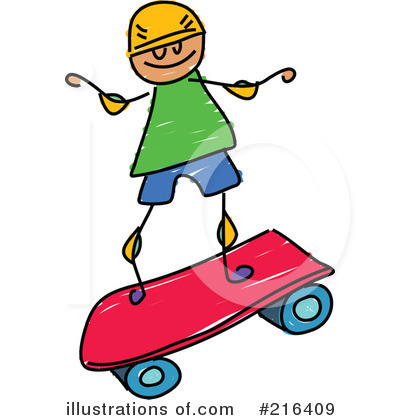 Royalty-Free (RF) Skateboarding Clipart Illustration by Prawny - Stock Sample #216409