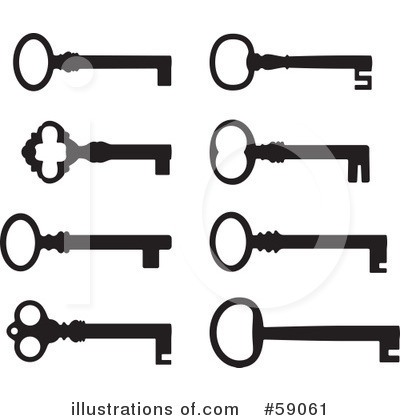 Royalty-Free (RF) Skeleton Keys Clipart Illustration by Frisko - Stock Sample #59061