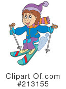 Skiing Clipart #213155 by visekart