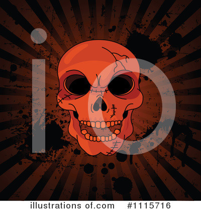 Royalty-Free (RF) Skull Clipart Illustration by Pushkin - Stock Sample #1115716