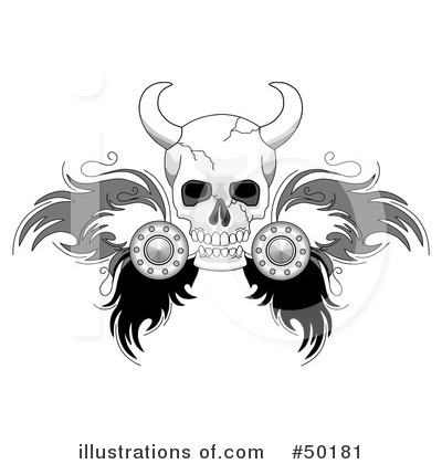 Skull Clipart #50181 by C Charley-Franzwa