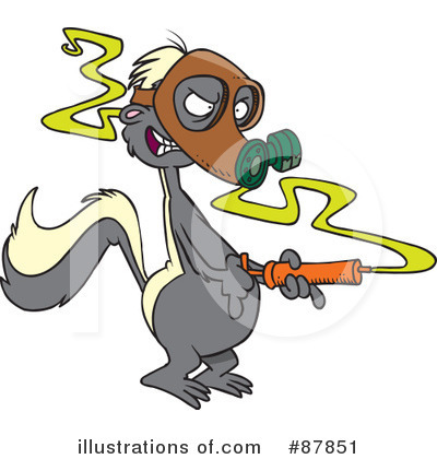 Royalty-Free (RF) Skunk Clipart Illustration by toonaday - Stock Sample #87851