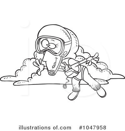 Royalty-Free (RF) Skydiving Clipart Illustration by toonaday - Stock Sample #1047958