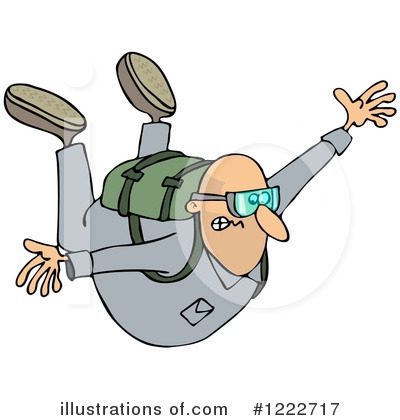 Royalty-Free (RF) Skydiving Clipart Illustration by djart - Stock Sample #1222717