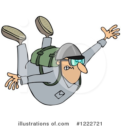 Royalty-Free (RF) Skydiving Clipart Illustration by djart - Stock Sample #1222721