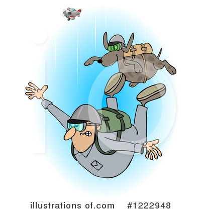 Royalty-Free (RF) Skydiving Clipart Illustration by djart - Stock Sample #1222948
