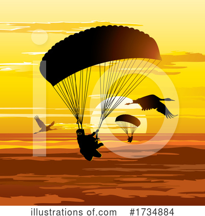 Royalty-Free (RF) Skydiving Clipart Illustration by Lal Perera - Stock Sample #1734884