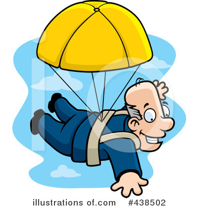 Royalty-Free (RF) Skydiving Clipart Illustration by Cory Thoman - Stock Sample #438502