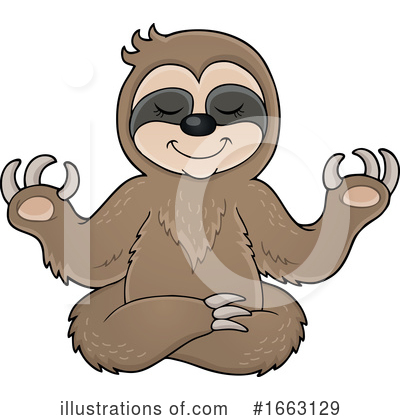 Royalty-Free (RF) Sloth Clipart Illustration by visekart - Stock Sample #1663129