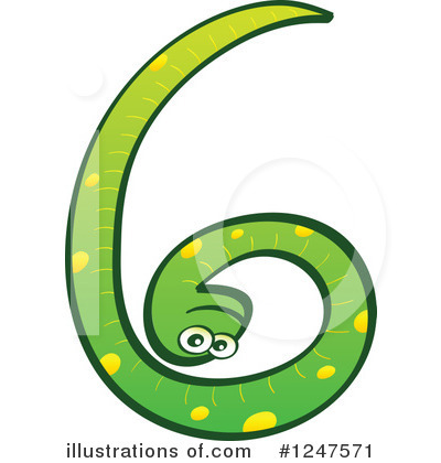 Snake Number Clipart #1247571 by Zooco