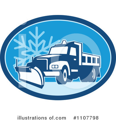 Royalty-Free (RF) Snow Plow Clipart Illustration by patrimonio - Stock Sample #1107798