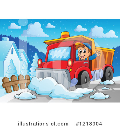 Royalty-Free (RF) Snow Plow Clipart Illustration by visekart - Stock Sample #1218904