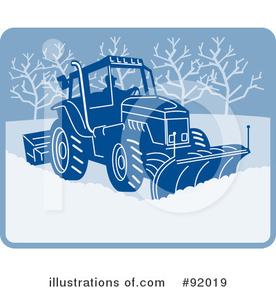 Royalty-Free (RF) Snow Plow Clipart Illustration by patrimonio - Stock Sample #92019