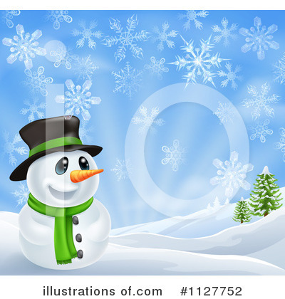 Royalty-Free (RF) Snowman Clipart Illustration by AtStockIllustration - Stock Sample #1127752