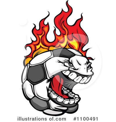 Royalty-Free (RF) Soccer Ball Clipart Illustration by Chromaco - Stock Sample #1100491