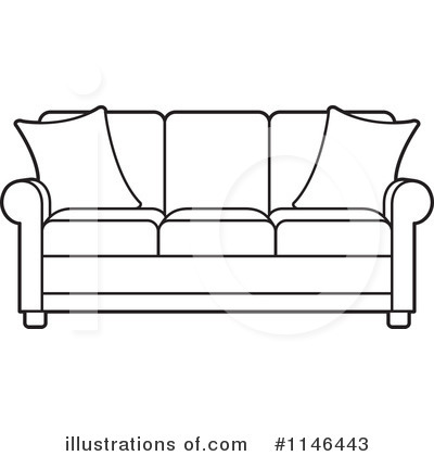 Sofa Clipart #1146443 - Illustration by Lal Perera