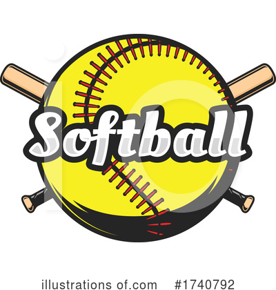 Royalty-Free (RF) Softball Clipart Illustration by Vector Tradition SM - Stock Sample #1740792