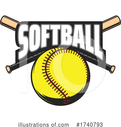Royalty-Free (RF) Softball Clipart Illustration by Vector Tradition SM - Stock Sample #1740793