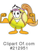 Softball Mascot Clipart #212951 by Mascot Junction
