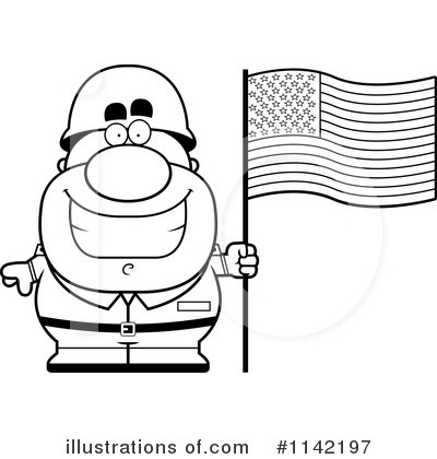 American Flag Clipart #1142197 by Cory Thoman
