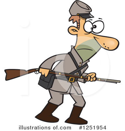 Royalty-Free (RF) Soldier Clipart Illustration by toonaday - Stock Sample #1251954