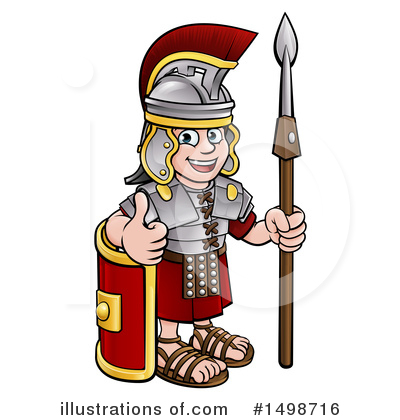 Roman Soldier Clipart #1498716 by AtStockIllustration