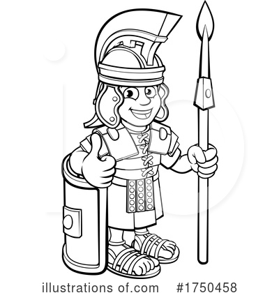 Roman Soldier Clipart #1750458 by AtStockIllustration