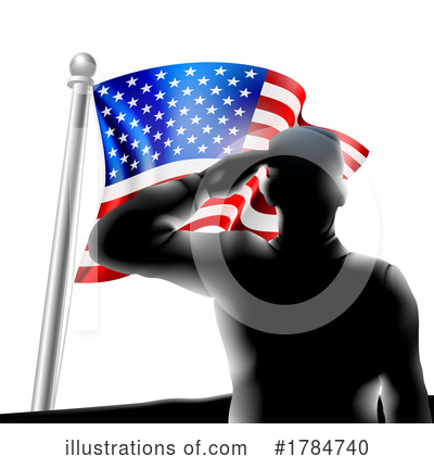American Flag Clipart #1784740 by AtStockIllustration