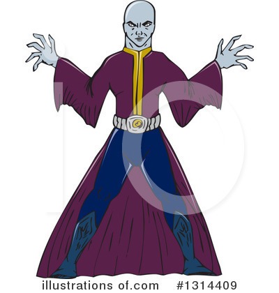 Royalty-Free (RF) Sorcerer Clipart Illustration by patrimonio - Stock Sample #1314409