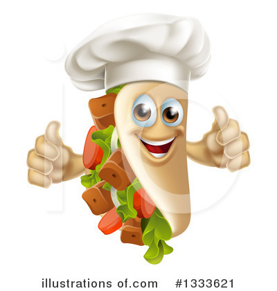 Souvlaki Kebab Clipart #1333621 by AtStockIllustration