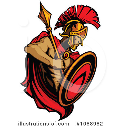 Royalty-Free (RF) Spartan Clipart Illustration by Chromaco - Stock Sample #1088982