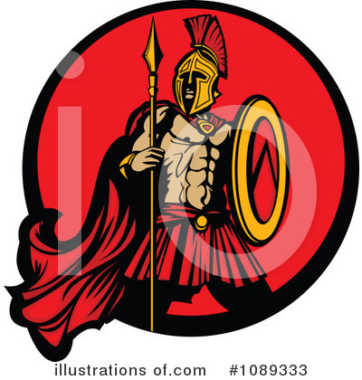 Royalty-Free (RF) Spartan Clipart Illustration by Chromaco - Stock Sample #1089333