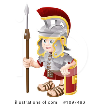 Roman Soldier Clipart #1097486 by AtStockIllustration