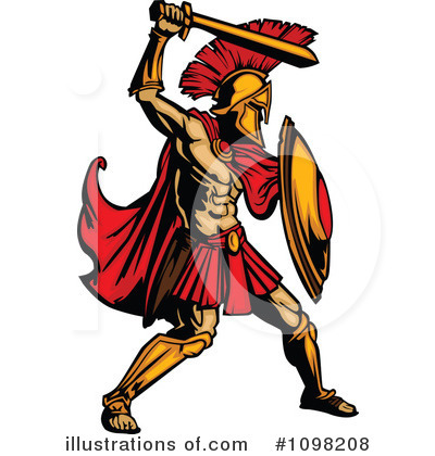 Royalty-Free (RF) Spartan Clipart Illustration by Chromaco - Stock Sample #1098208