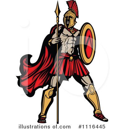 Royalty-Free (RF) Spartan Clipart Illustration by Chromaco - Stock Sample #1116445