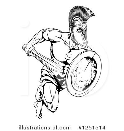 Royalty-Free (RF) Spartan Clipart Illustration by AtStockIllustration - Stock Sample #1251514
