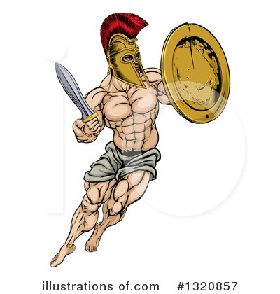 Royalty-Free (RF) Spartan Clipart Illustration by AtStockIllustration - Stock Sample #1320857