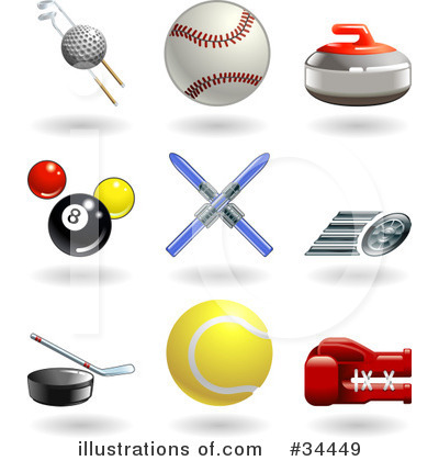 Golf Ball Clipart #34449 by AtStockIllustration