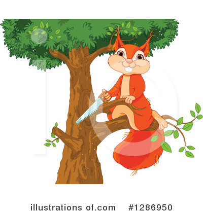 Royalty-Free (RF) Squirrel Clipart Illustration by Pushkin - Stock Sample #1286950