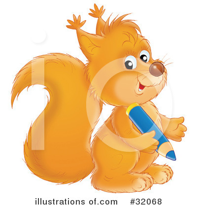 Squirrel Clipart #32068 by Alex Bannykh