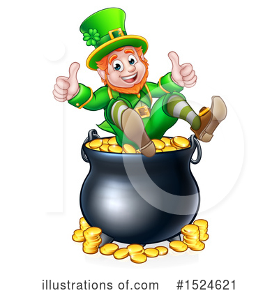 Pot Of Gold Clipart #1524621 by AtStockIllustration