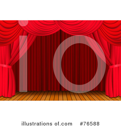 Theater Curtains Clipart #76588 by Oligo