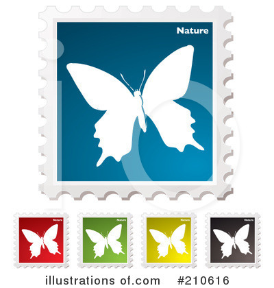 Royalty-Free (RF) Stamps Clipart Illustration by michaeltravers - Stock Sample #210616