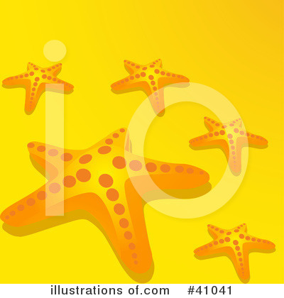 Royalty-Free (RF) Starfish Clipart Illustration by elaineitalia - Stock Sample #41041