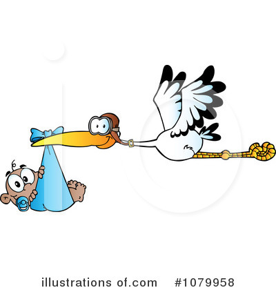 Stork Clipart #1079958 by Hit Toon