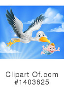 Stork Clipart #1403625 by AtStockIllustration