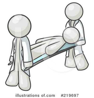 Royalty-Free (RF) Stretcher Clipart Illustration by Leo Blanchette - Stock Sample #219697