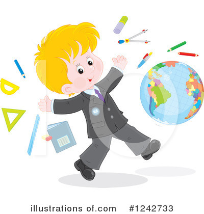 Royalty-Free (RF) Student Clipart Illustration by Alex Bannykh - Stock Sample #1242733