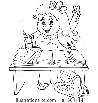 Royalty-Free (RF) Student Clipart Illustration by visekart - Stock Sample #1604114